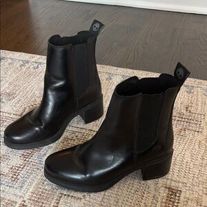 Timberland Women's Black Leather Ankle Boots